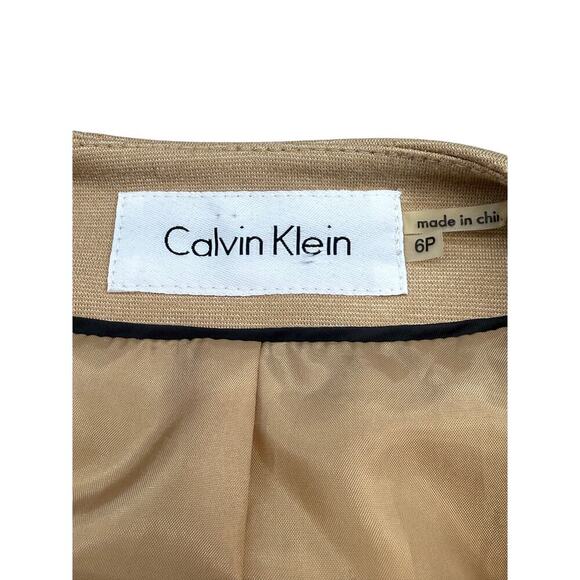 Women's‎ Calvin Klein Tan Blazer and Skirt Set Preppy Light Academia 6P - Picture 10 of 16